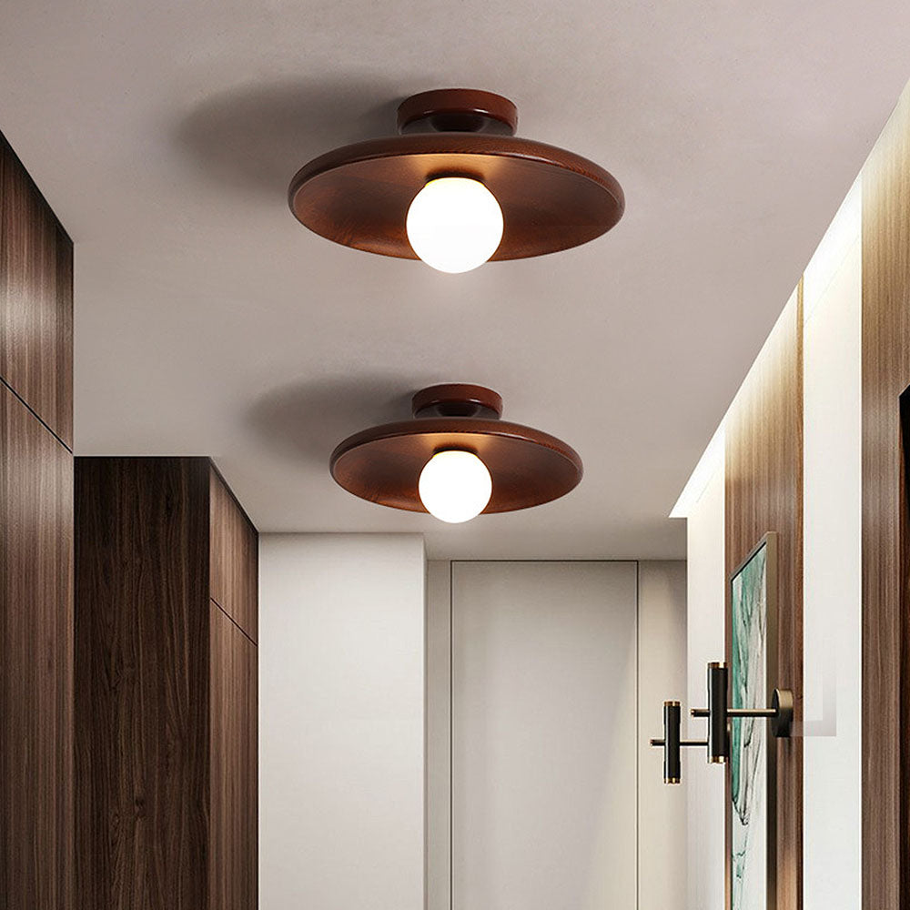 Bolania | Pendelleuchte - Minimalistisch rund - Nordisches Holzdesign für den Flur