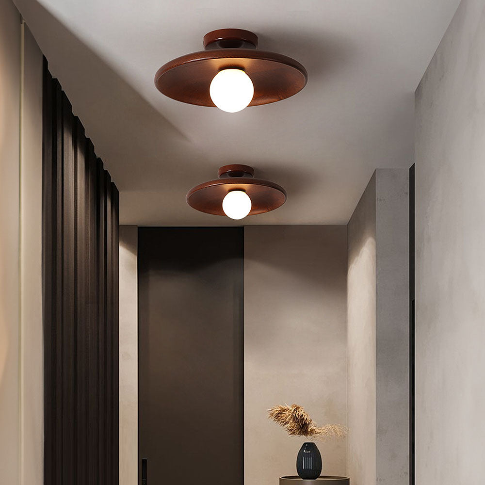 Bolania | Pendelleuchte - Minimalistisch rund - Nordisches Holzdesign für den Flur
