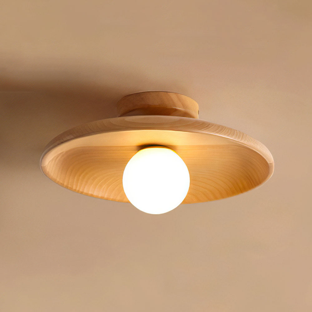 Bolania | Pendelleuchte - Minimalistisch rund - Nordisches Holzdesign für den Flur