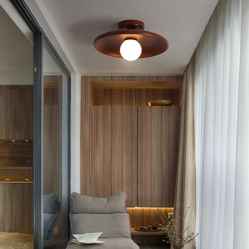 Bolania | Pendelleuchte - Minimalistisch rund - Nordisches Holzdesign für den Flur