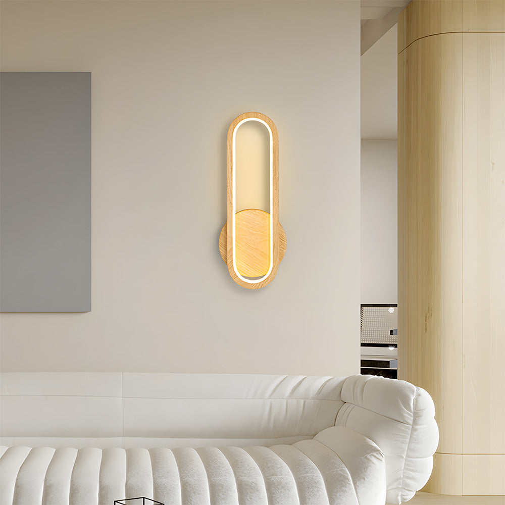 Bolania | Wandleuchte - Holz - Stilvolle LED Leuchte für Wohnzimmer Dekoration