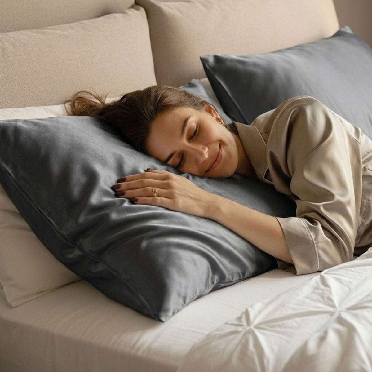 25 Momme Mulberry Silk Pillowcase, Smooth, 51 x 66 cm (20 x 26 in)