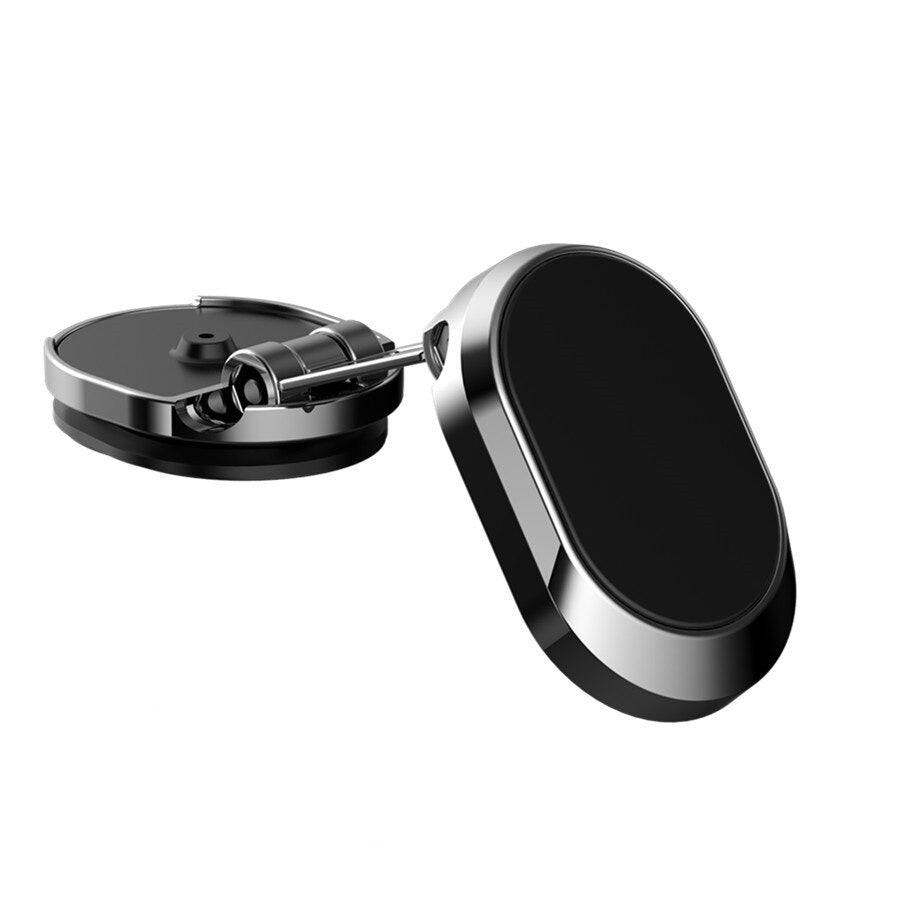 Foldable Magnetic Aluminum Car Phone Holder with 360° Rotation and Strong Grip, 2-Pack
