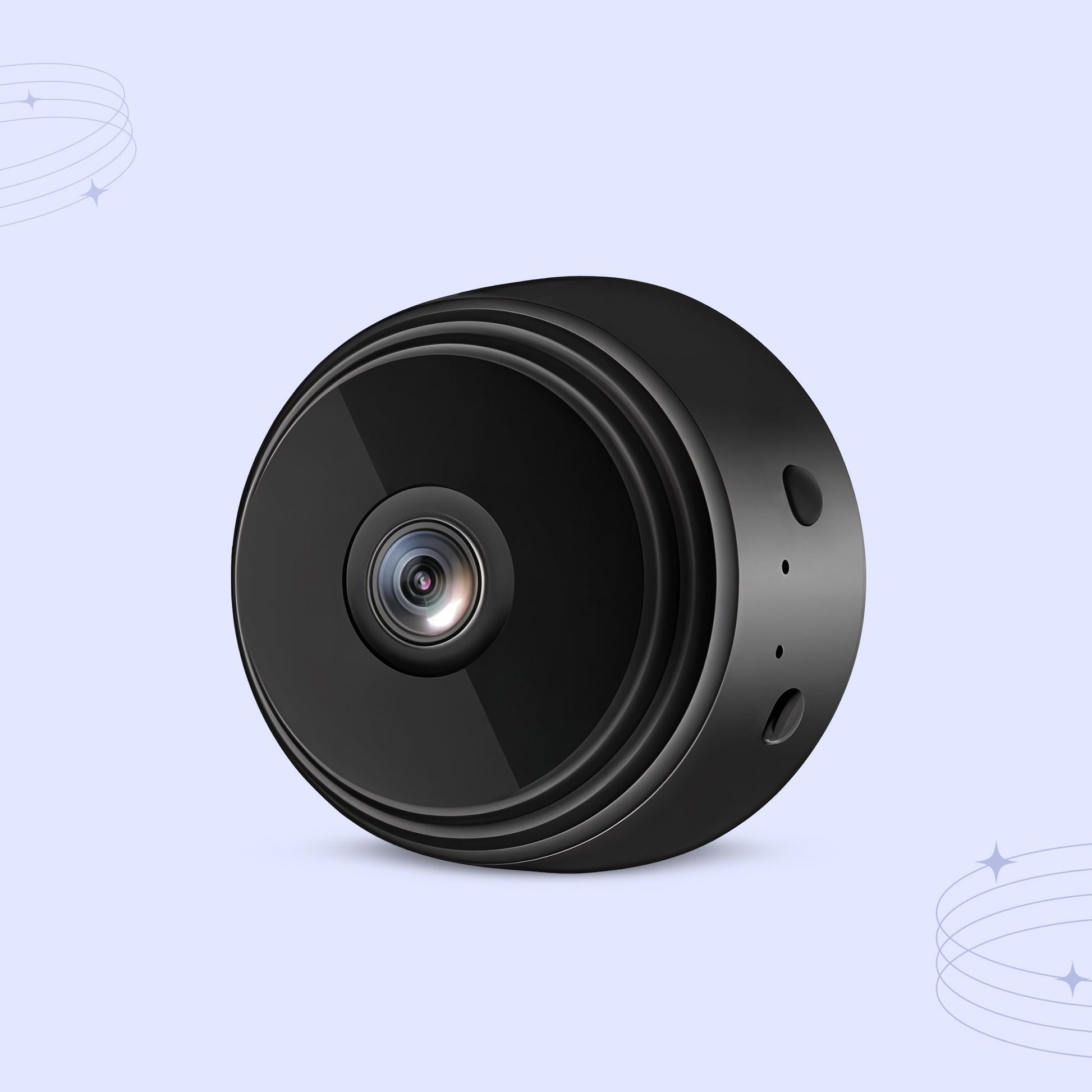 1080p Wireless Mini Surveillance Camera with Motion Detection, App Access, and Night Vision for Indoor Use