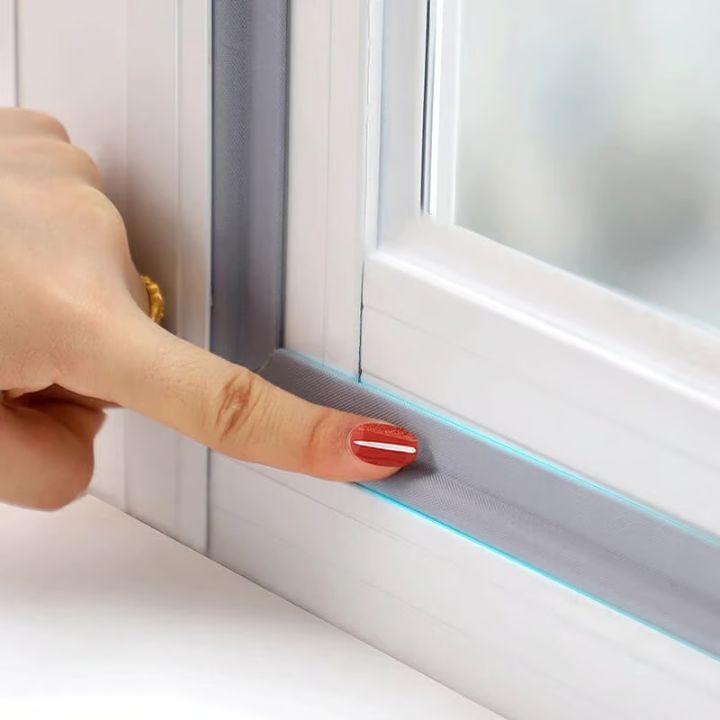 Self-Adhesive Silicone Weather Stripping for Drafts, Noise, and Dust for Windows and Doors, Set of 2