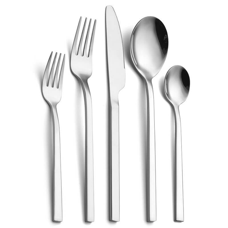 Cutlery Set 30-piece Made of 18/10 Stainless Steel for 6 People Polished Dishwasher Safe FDA-Approved Modern Design