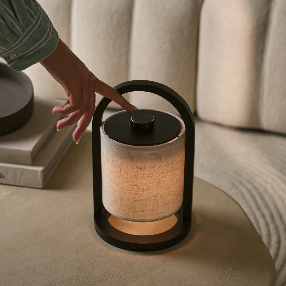 Bolania | Tischlampe - Stilvolle dimmbare Holzlampe - Wiederaufladbar