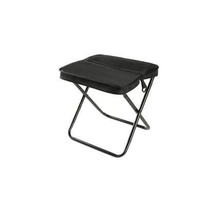 2 - in - 1 Klapphocker mit Integriertem Reißverschlussfach Carbonstahl - Rahmen bis 150 kg Belastbar für Camping Angeln und Festival - Bolania