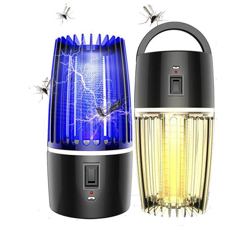 2 - in - 1 Mückenvernichter mit UV - Licht USB - Wiederaufladbar 4000mAh Akku und Campinglampe Funktion für Innen und Außen - Bolania