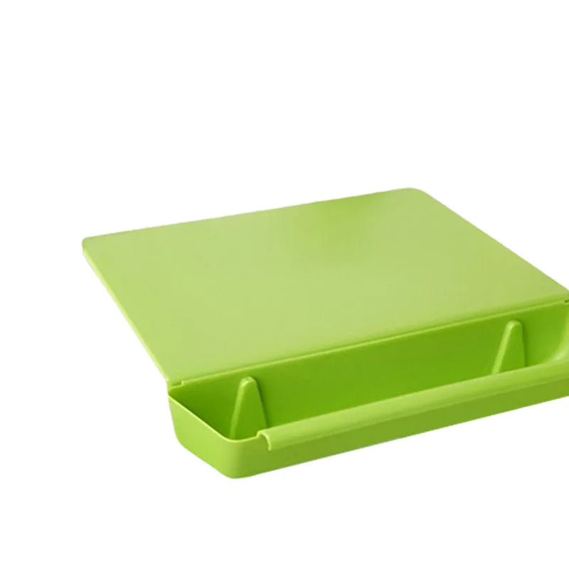 2 - in - 1 Schneidebrett mit Auffangschale und Clip - Halterung aus BPA - Freiem Kunststoff für die Küche - Bolania