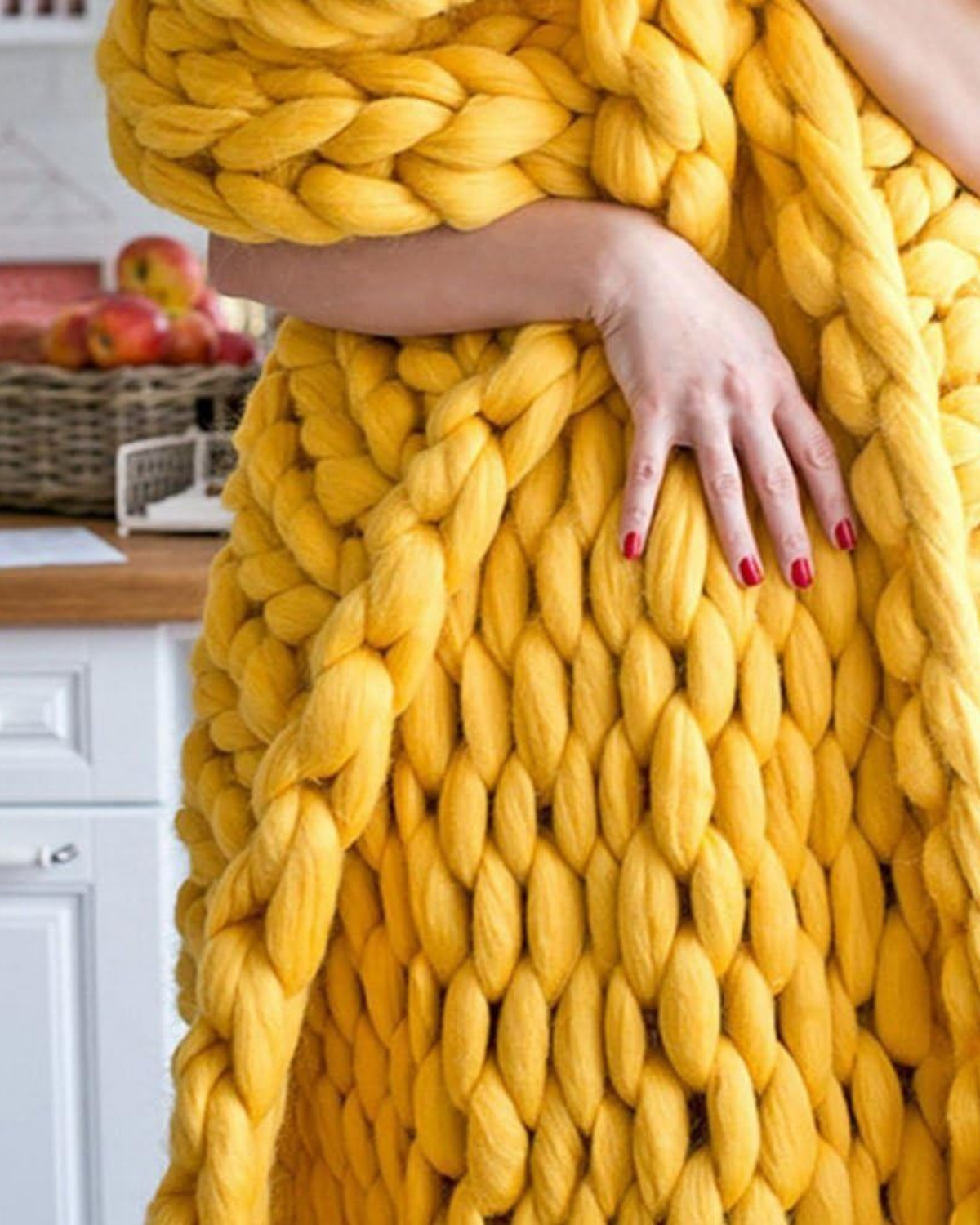 Majesté Luxe – Handgestrickte Kuscheldecke mit Extrastarker Struktur