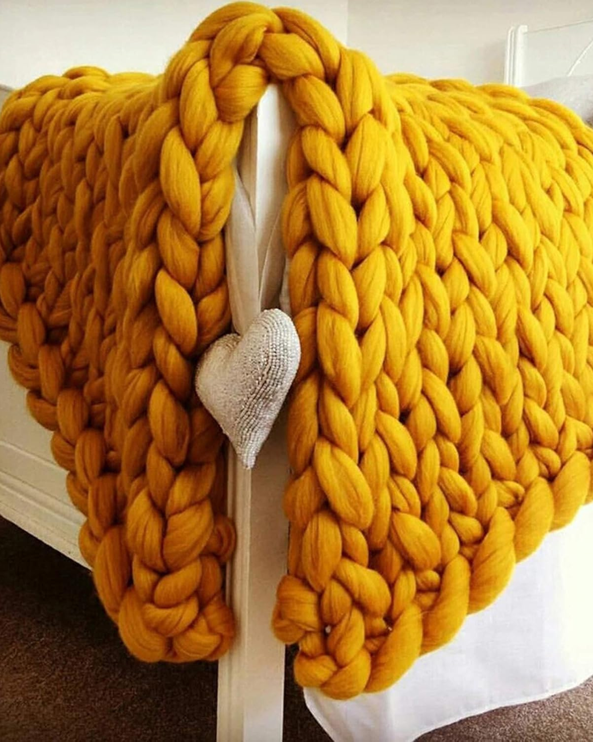 Majesté Luxe – Handgestrickte Kuscheldecke mit Extrastarker Struktur