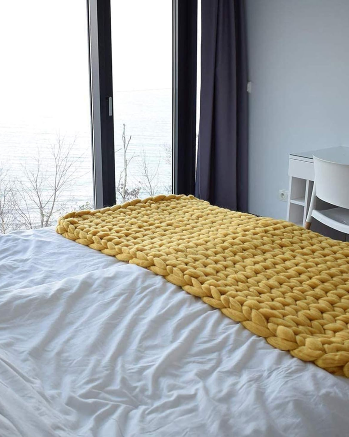 Majesté Luxe – Handgestrickte Kuscheldecke mit Extrastarker Struktur