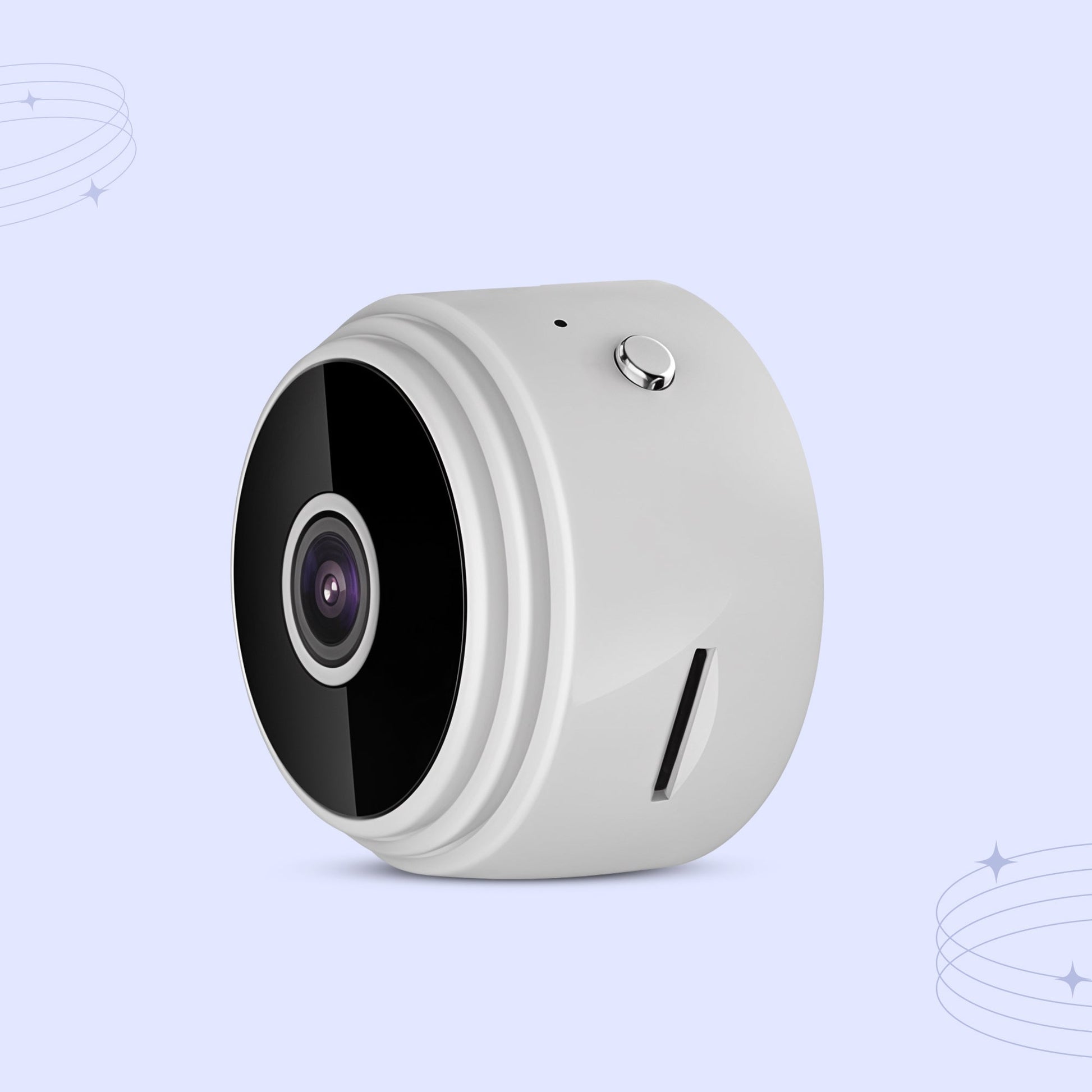 1080p Wireless Mini Surveillance Camera with Motion Detection, App Access, and Night Vision for Indoor Use