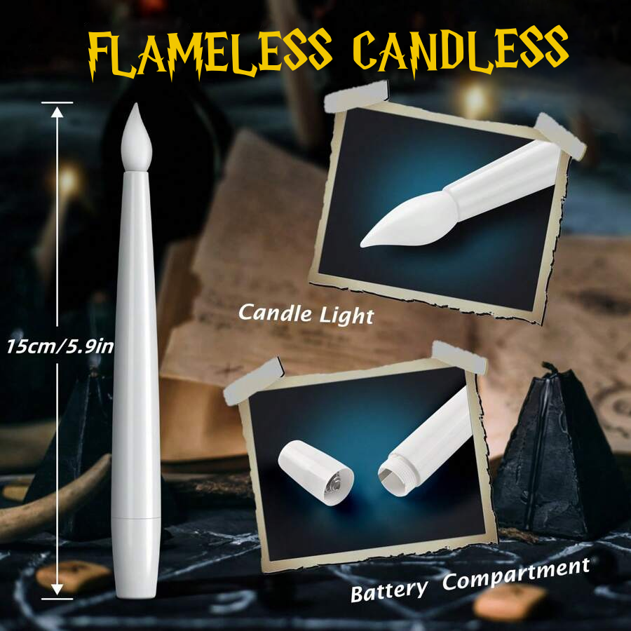LED Floating Candles with Wand Remote Control, Flameless, Warm White, with Hanging Feature