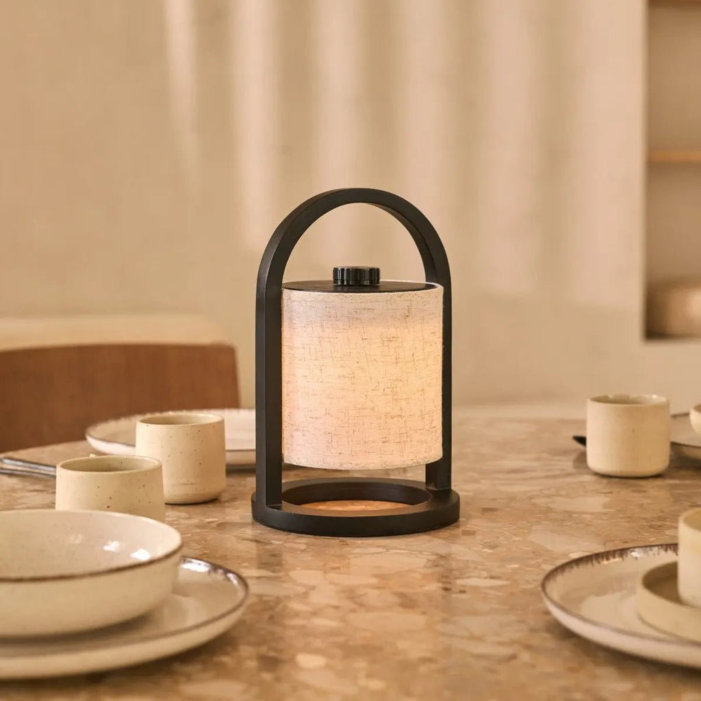 Bolania | Tischlampe - Stilvolle dimmbare Holzlampe - Wiederaufladbar