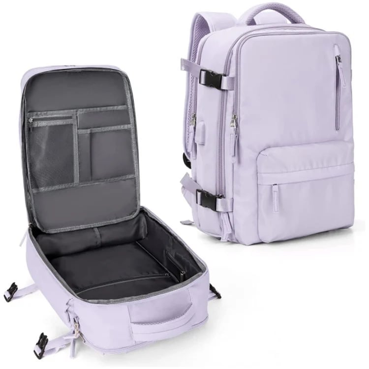35L Reiserucksack mit USB - Anschluss Schuhfach Laptopfach und Anti - Diebstahl - Reißverschluss aus Wasserabweisendem Nylon - Bolania