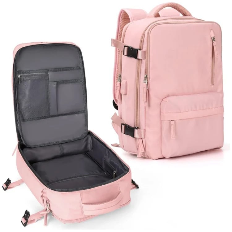 35L Reiserucksack mit USB - Anschluss Schuhfach Laptopfach und Anti - Diebstahl - Reißverschluss aus Wasserabweisendem Nylon - Bolania