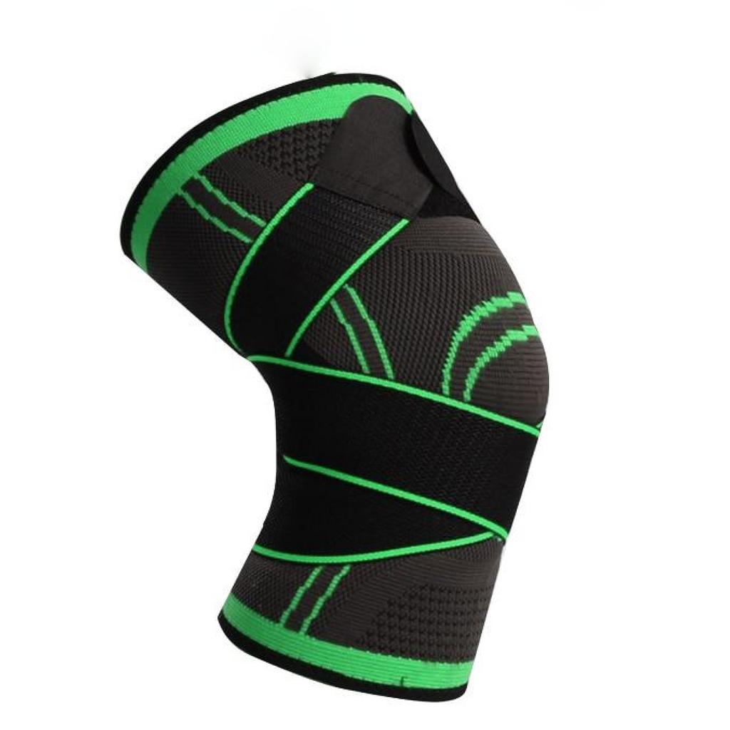 Kompressions-Kniebandage aus Elastischem 3D-Strickgewebe mit Verstellbarem Spannband für Sport und Alltag