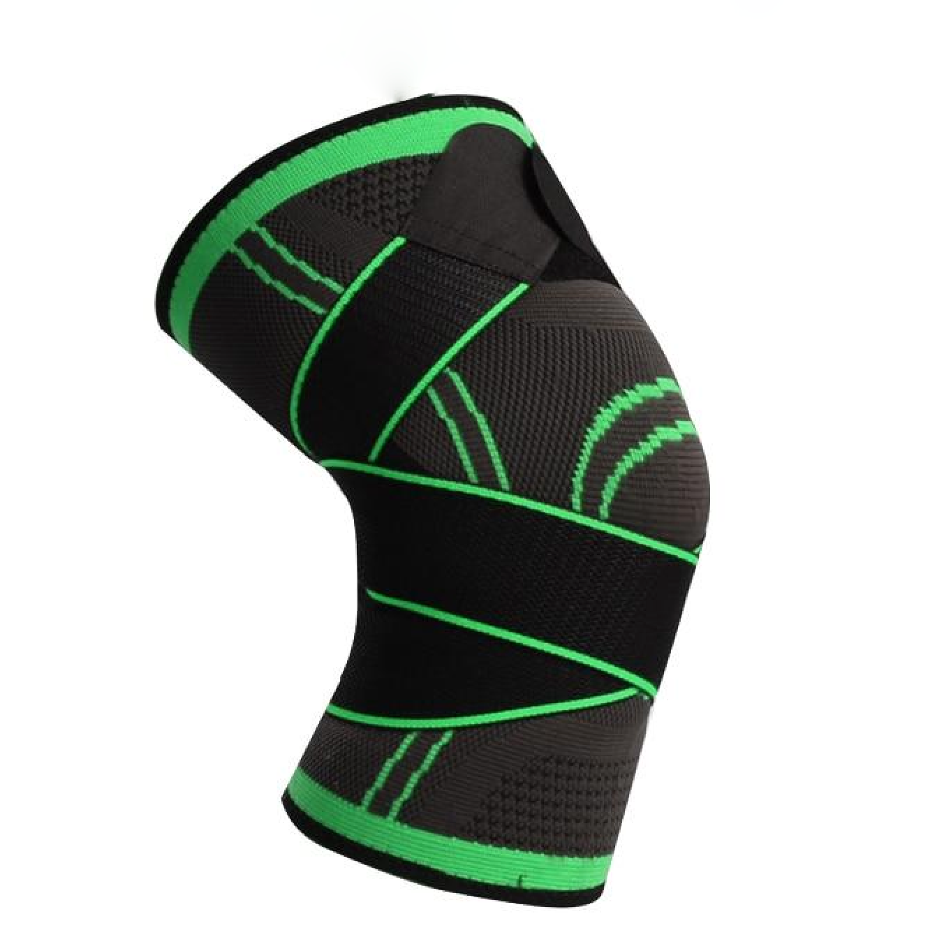 Compression Knee Brace Made of Elastic 3D Knitted Fabric with Adjustable Strap for Sports and Everyday Use