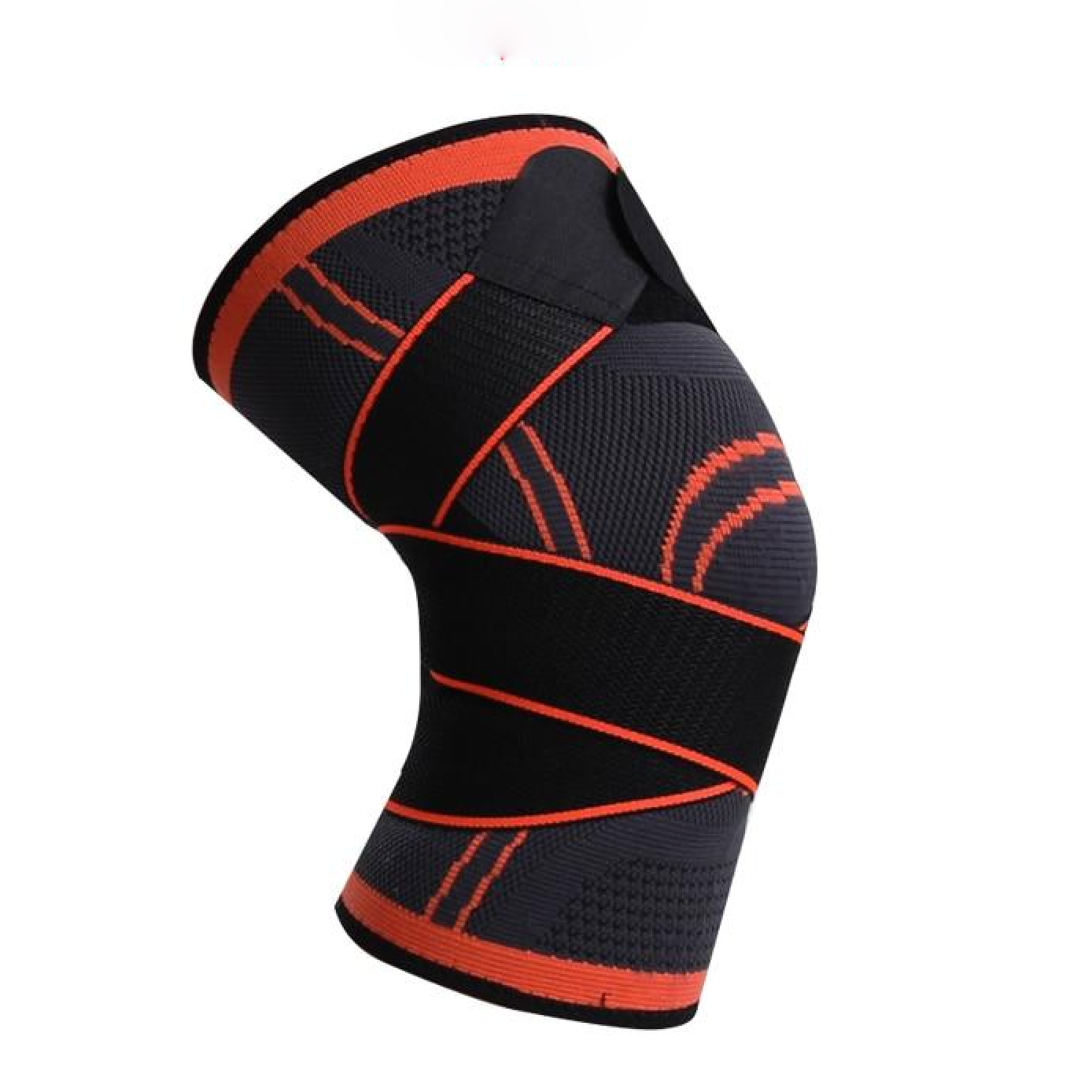 Compression Knee Brace Made of Elastic 3D Knitted Fabric with Adjustable Strap for Sports and Everyday Use