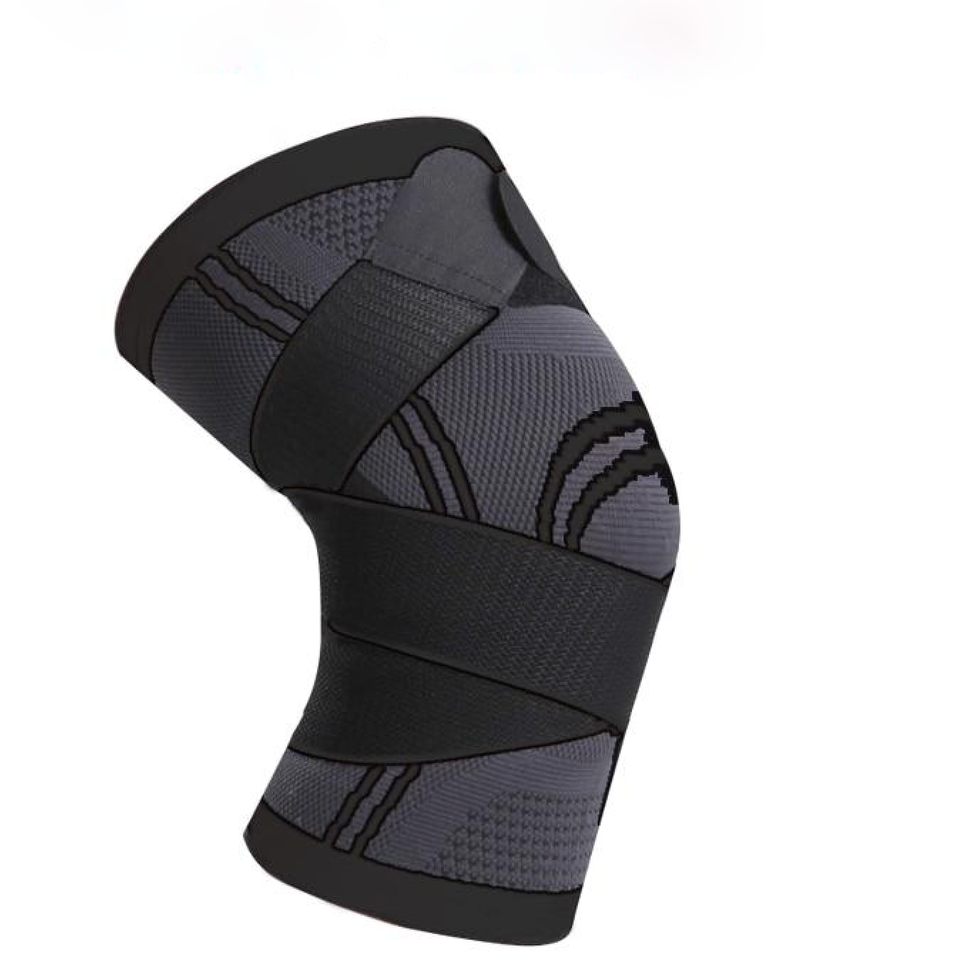 Compression Knee Brace Made of Elastic 3D Knitted Fabric with Adjustable Strap for Sports and Everyday Use