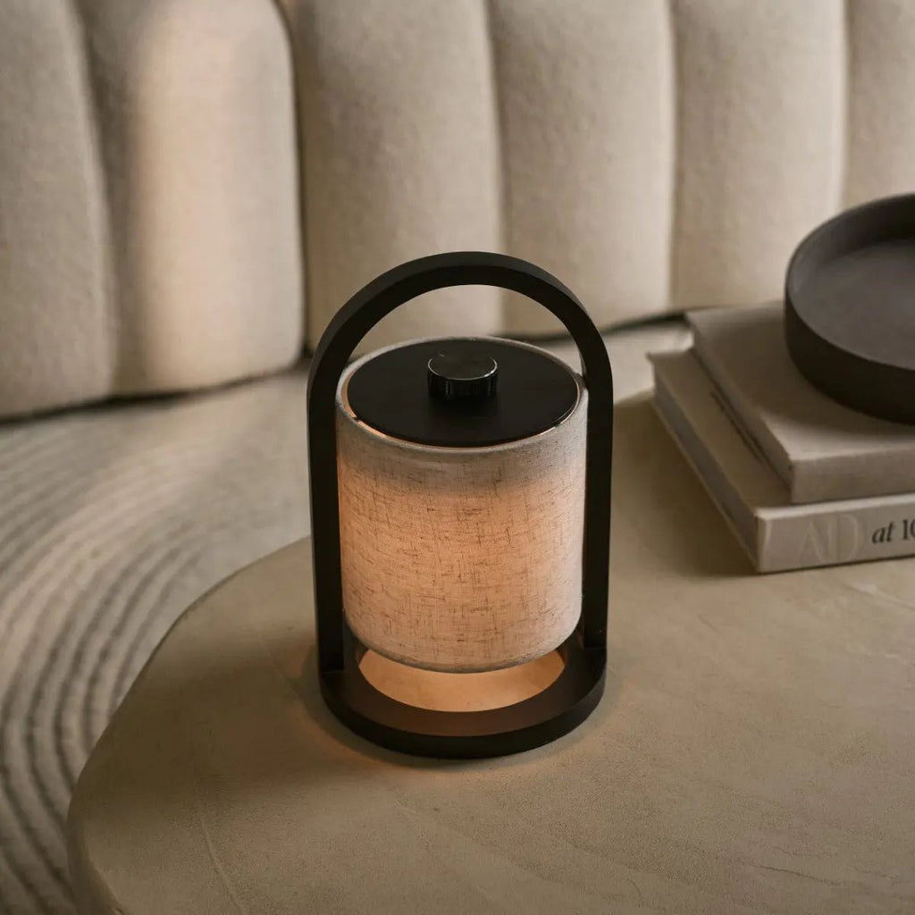 Bolania | Tischlampe - Stilvolle dimmbare Holzlampe - Wiederaufladbar