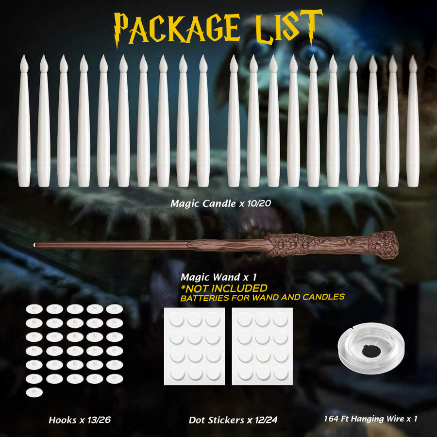 LED Floating Candles with Wand Remote Control, Flameless, Warm White, with Hanging Feature