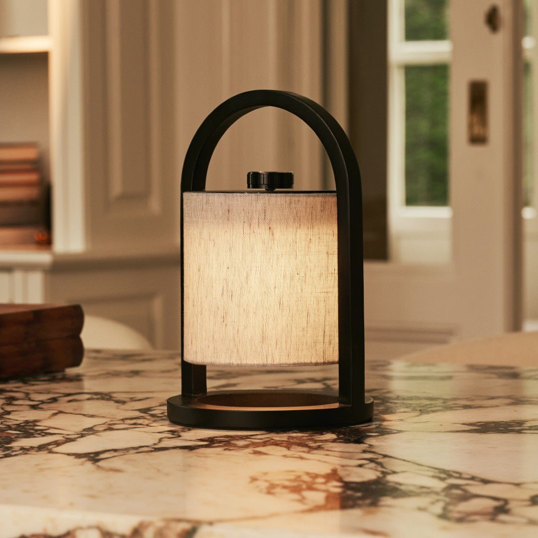 Bolania | Tischlampe - Stilvolle dimmbare Holzlampe - Wiederaufladbar