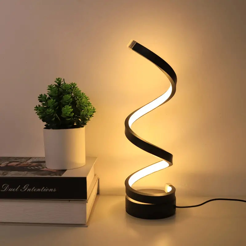 Bolania | Tischleuchte - LED-Spirale - Dimmbares modernes Design für stilvolle Beleuchtung