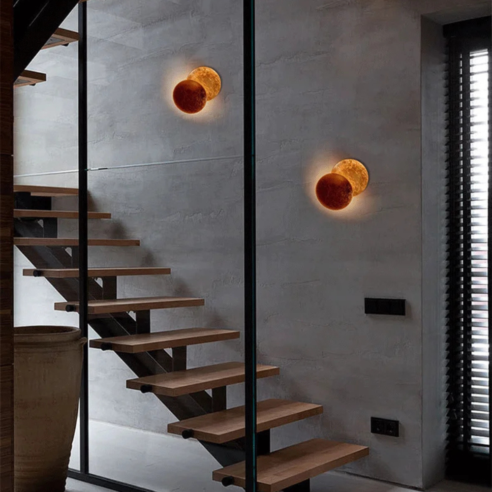 Bolania | Wandleuchte - Elegantes Mondgold-Design - Gemütliche Atmosphären