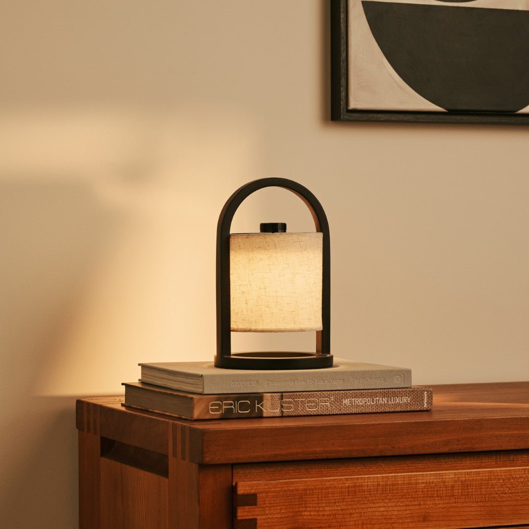 Bolania | Tischlampe - Stilvolle dimmbare Holzlampe - Wiederaufladbar