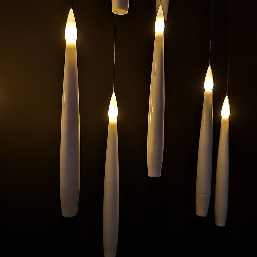 LED Floating Candles with Wand Remote Control, Flameless, Warm White, with Hanging Feature