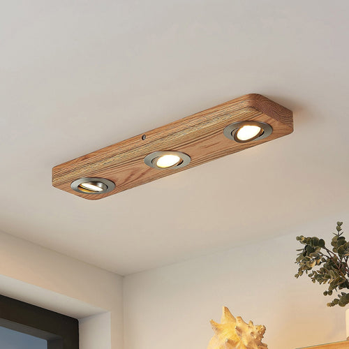 Bolania | Deckenleuchte - Eiche Holz Strahler Bar - Multi-direktionale
