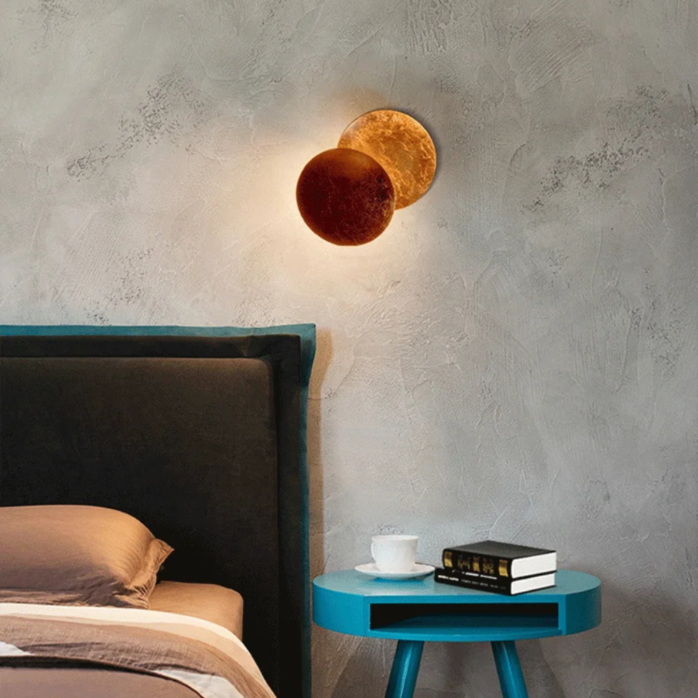 Bolania | Wandleuchte - Elegantes Mondgold-Design - Gemütliche Atmosphären