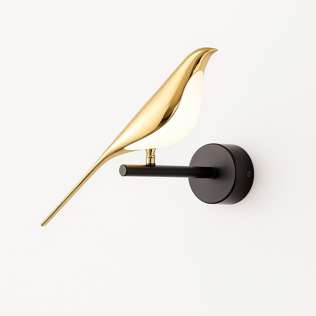Bolania | Moderne Wandleuchte in Form eines Vogels - Elegante Designbeleuchtung