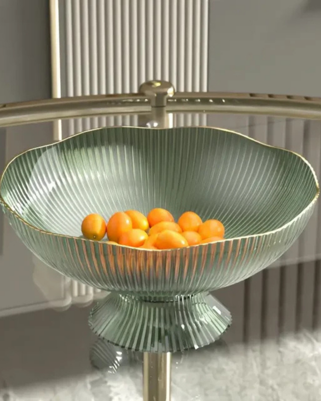 Aurélia Chic – Elegante Obstschale mit Goldakzent