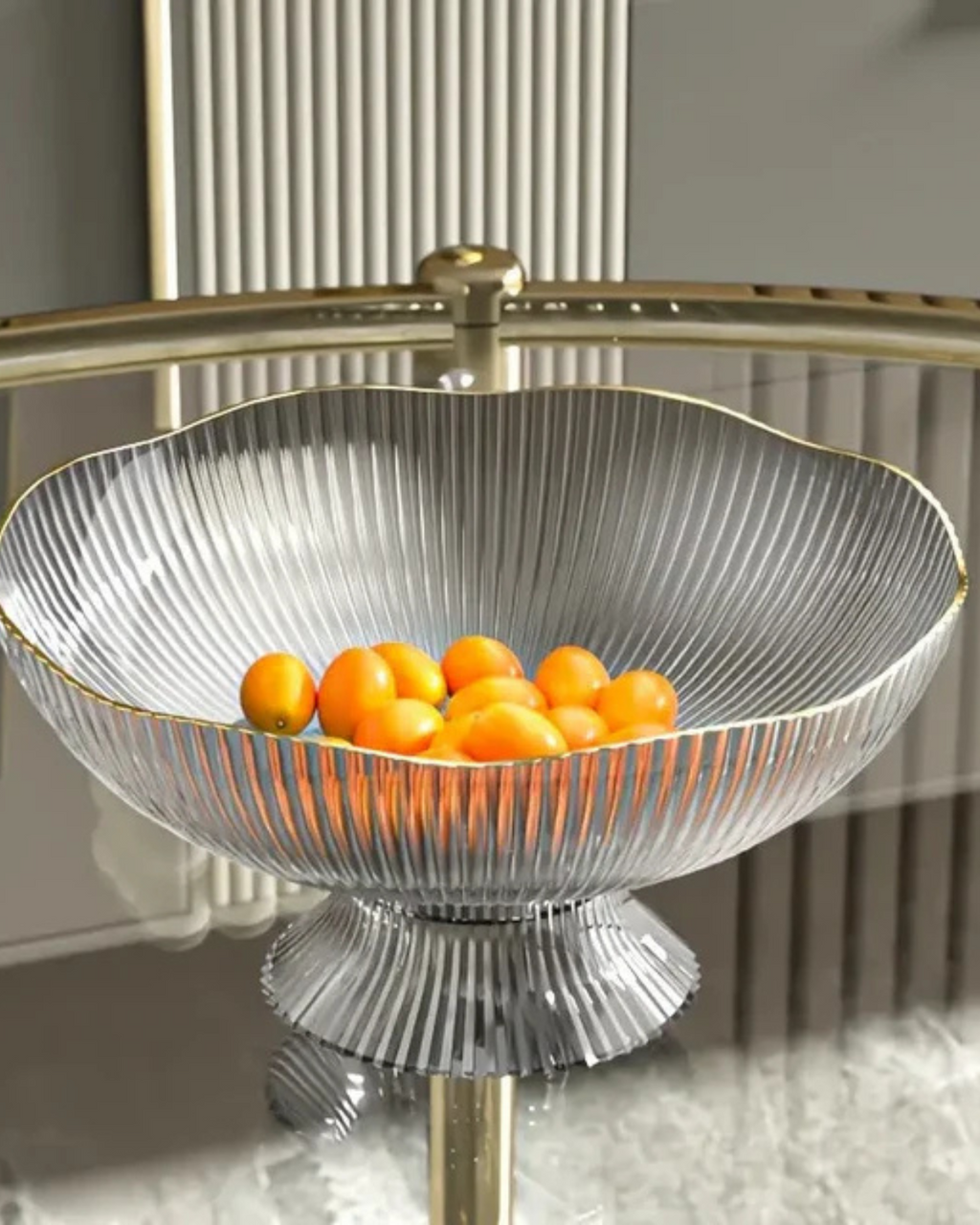 Aurélia Chic – Elegante Obstschale mit Goldakzent