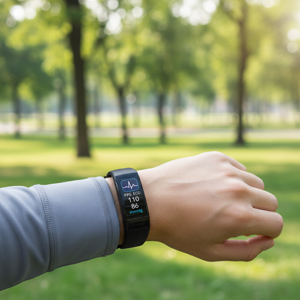 Fitness-Smartwatch mit EKG Herzfrequenz und Blutdruck-Messung IP67 Wasserresistent bis 10 Tage Akku für iOS und Android