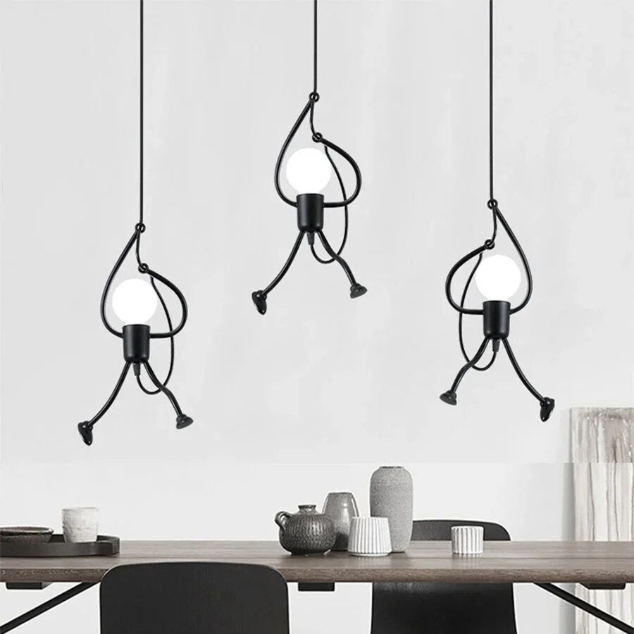 Bolania | Pendant light - Retro style - Iron finish, decorative mounting