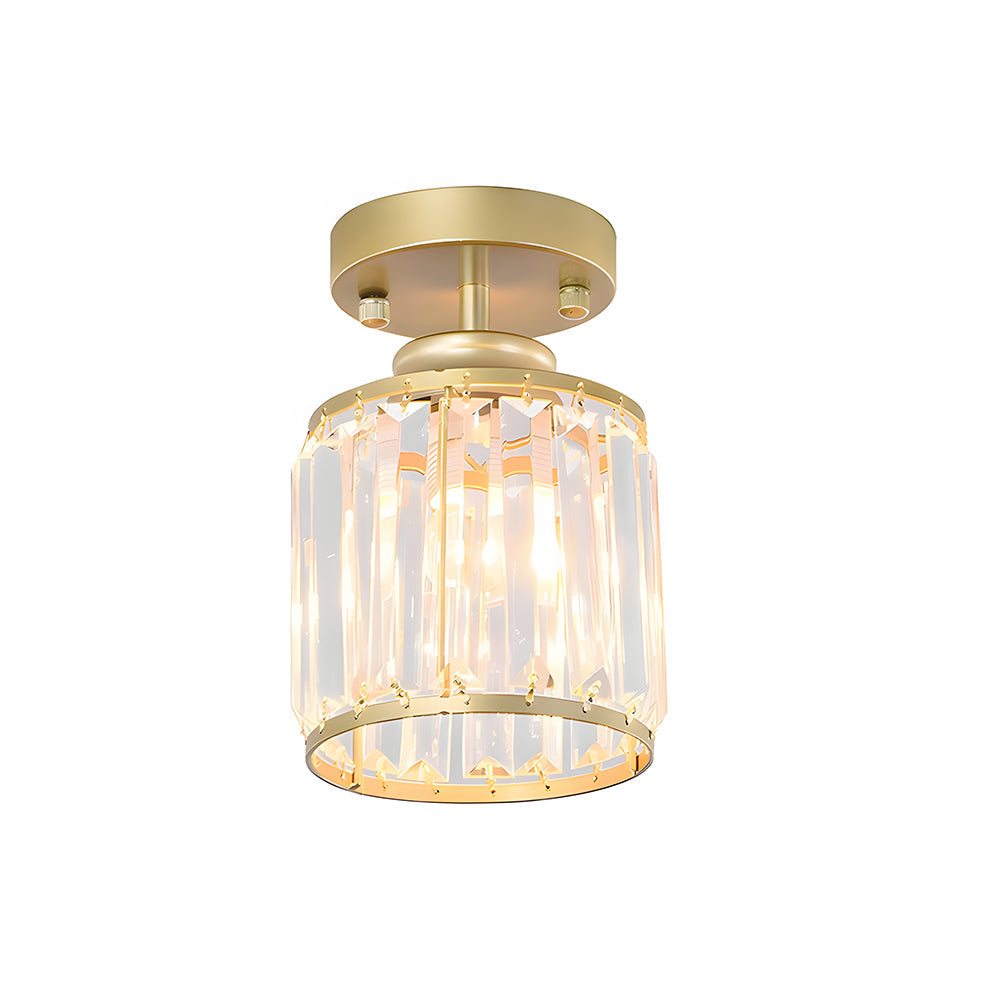 Bolania | Pendelleuchte - Moderne, halbbündige Kristall-Hängeleuchte - Elegante Flurleuchte