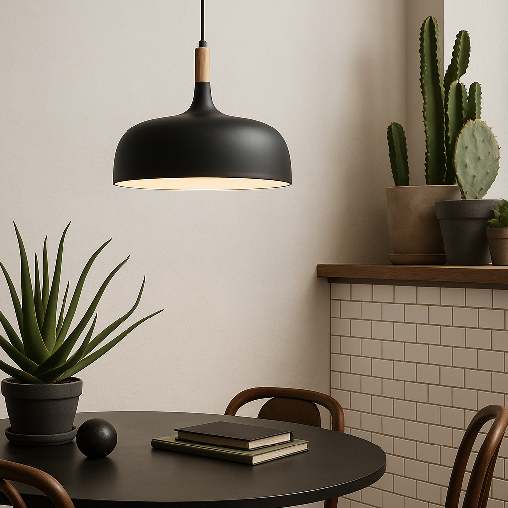 Bolania | Pendelleuchte - Nordischer Stil - Modernes Design - Warme Holzoberfläche