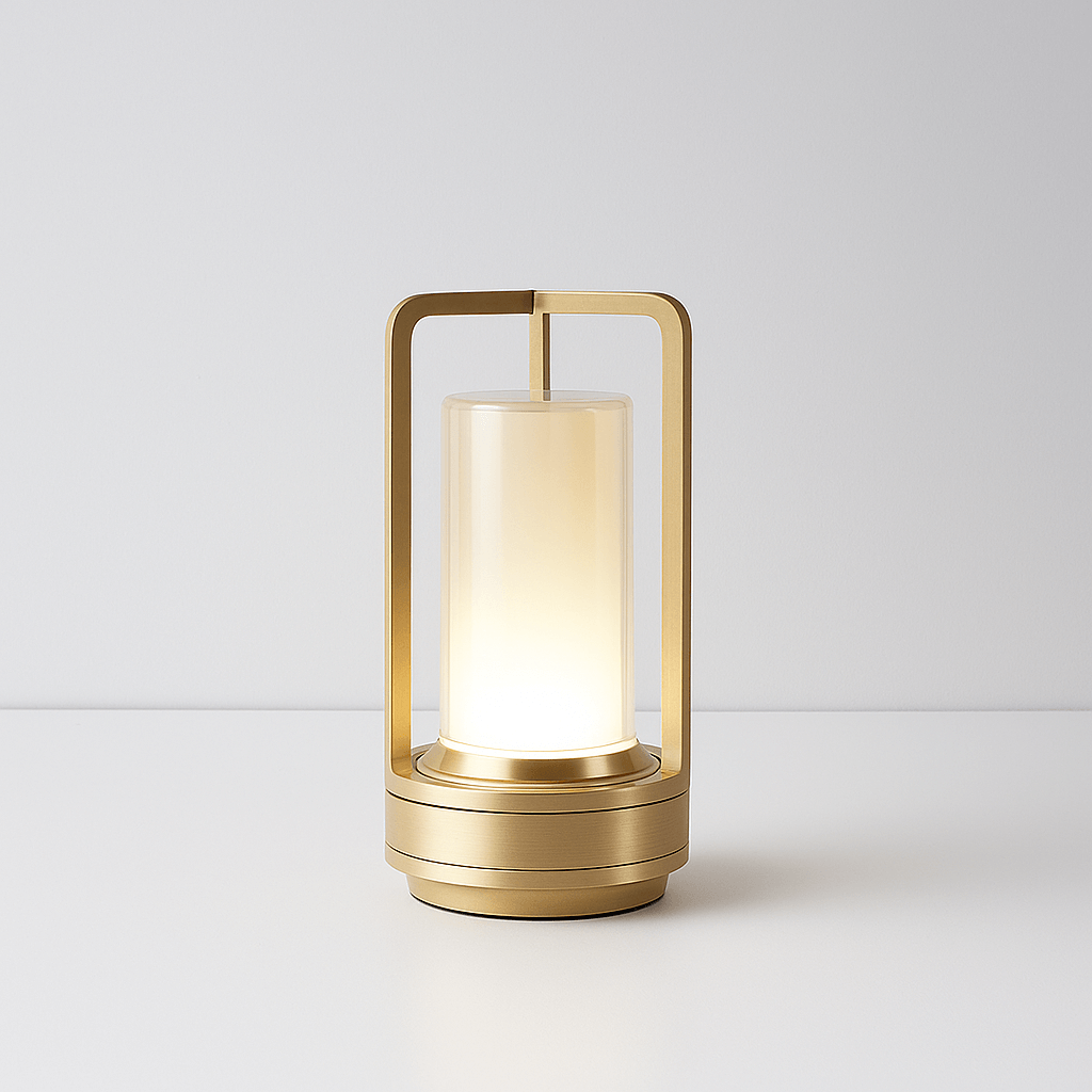 Bolania | Tischlampe - Stilvolle Laterne - Metall & Glas - Perfekt für Außen- oder Innendekoration