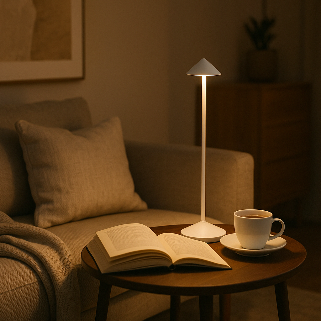 Bolania | Tischleuchte – Minimalistische LED-Beleuchtung, wasserdicht, dimmbar und kabellos