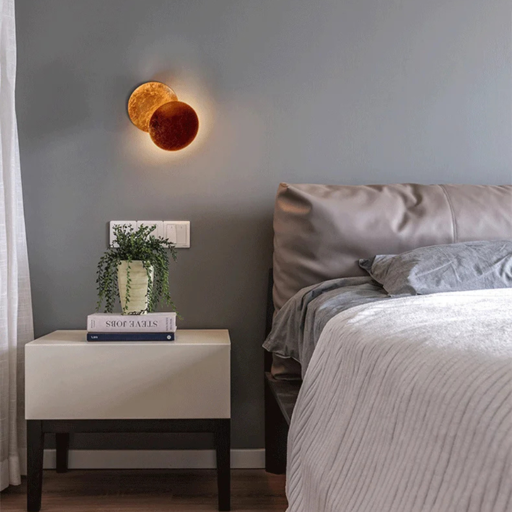 Bolania | Wandleuchte - Elegantes Mondgold-Design - Gemütliche Atmosphären