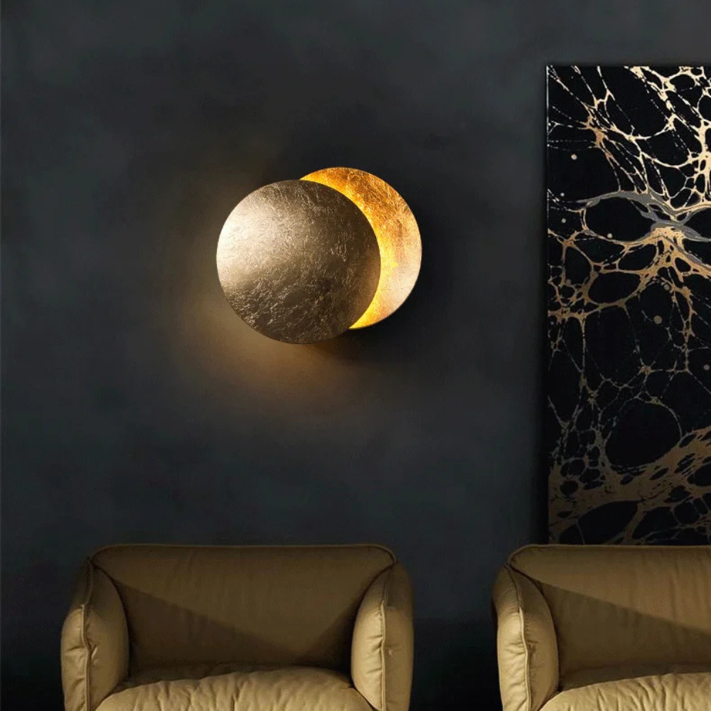Bolania | Wandleuchte - Elegantes Mondgold-Design - Gemütliche Atmosphären