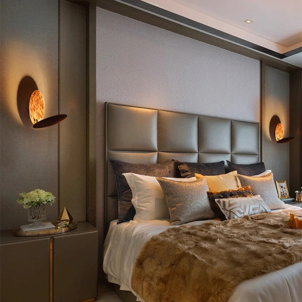 Bolania | Wandleuchte - Elegantes Mondgold-Design - Gemütliche Atmosphären