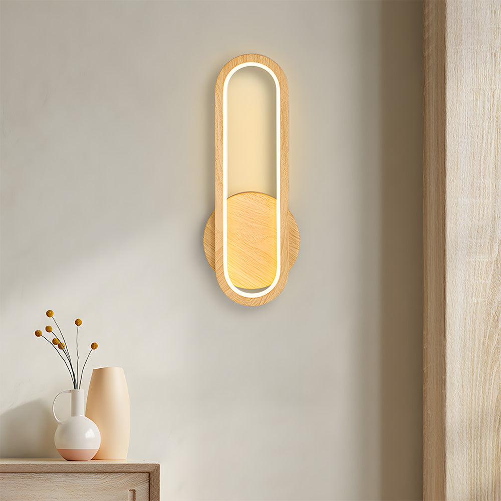 Bolania | Wandleuchte - Holz - Stilvolle LED Leuchte für Wohnzimmer Dekoration