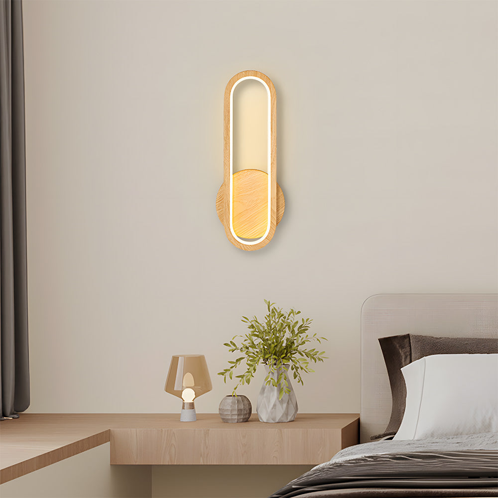 Bolania | Wandleuchte - Holz - Stilvolle LED Leuchte für Wohnzimmer Dekoration
