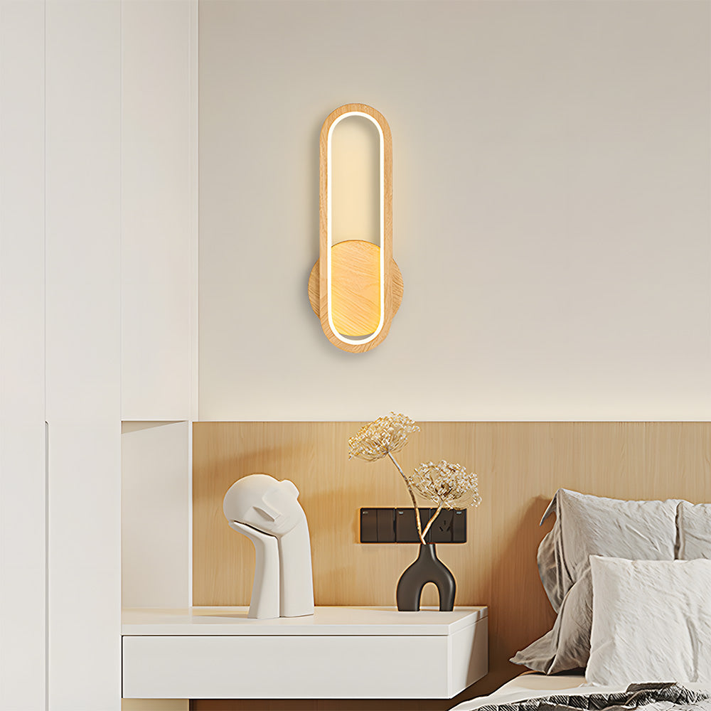 Bolania | Wandleuchte - Holz - Stilvolle LED Leuchte für Wohnzimmer Dekoration